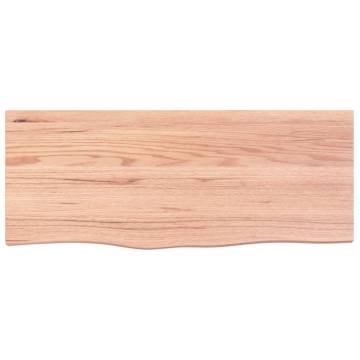 Light Brown Wall Shelf - Solid Oak Wood | HipoMarket