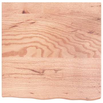 Light Brown Bathroom Countertop - Solid Oak Wood 60x60 cm