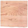 Light Brown Bathroom Countertop - Solid Oak Wood 60x60 cm