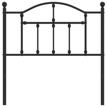 Stylish Black Metal Headboard 90 cm for Your Bedroom