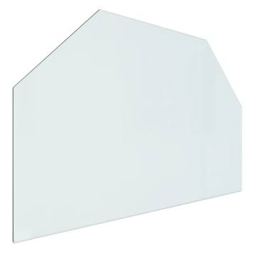 Fireplace Glass Plate Hexagon 80x50 cm | Premium Floor Protection