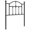 Stylish Black Metal Headboard | 75 cm - Hipomarket