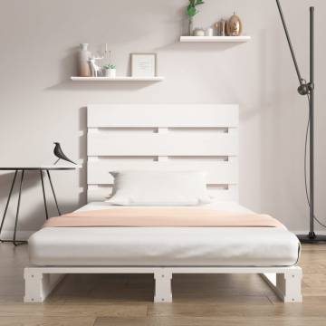 White Bed Frame 75x190 cm – Solid Wood Pine | Hipomarket