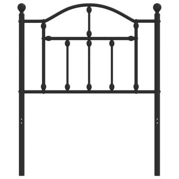 Stylish Black Metal Headboard | 75 cm - Hipomarket