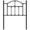 Stylish Black Metal Headboard | 75 cm - Hipomarket