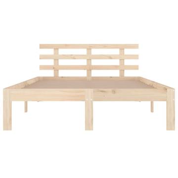 Solid Wood Bed Frame 120x200 cm - Modern Rustic Design