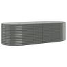 Garden Raised Bed Powder-coated Steel - 249x100x68 cm Grey