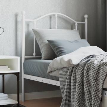 Stylish White Metal Headboard - 80 cm | Hipo Market