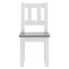 3 Piece White & Grey Children Table and Chair Set | HipoMarket