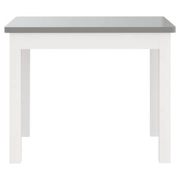 3 Piece White & Grey Children Table and Chair Set | HipoMarket