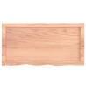 Wall Shelf Light Brown - Solid Oak | Durable Rustic Storage