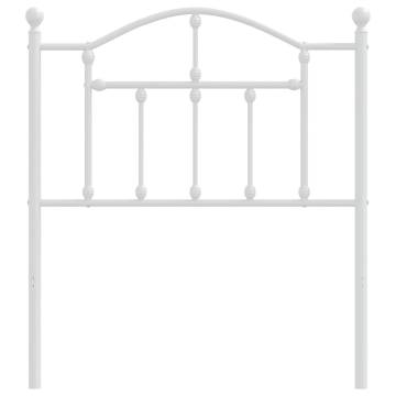 Stylish White Metal Headboard - 80 cm | Hipo Market