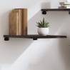 Wall Shelf Dark Brown 40x60 cm | Solid Oak Wood - Hipo Market