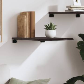 Wall Shelf Dark Brown 40x60 cm | Solid Oak Wood - Hipo Market