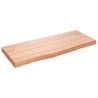 Light Brown Bathroom Countertop - Solid Oak - 100x40cm