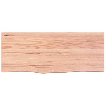 Light Brown Bathroom Countertop - Solid Oak - 100x40cm