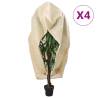 Plant Fleece Covers with Zip 4 pcs 70 g/m² 3.93x3.5 m Colour beige Size 3.93 x 3.5 m Quantity in Package 4 