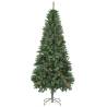 Lifelike 210 cm Pre-lit Artificial Christmas Tree with Balls