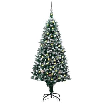 210cm Pre-lit Christmas Tree with Balls & Pine Cones - Buy Now!