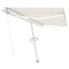 Manual Retractable Awning with LED - Cream 400x300 cm