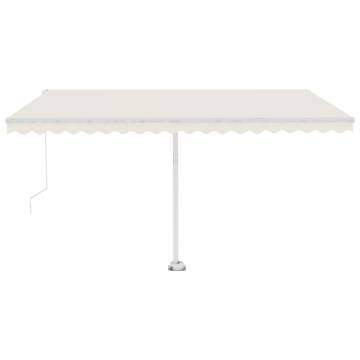 Manual Retractable Awning with LED - Cream 400x300 cm