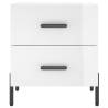 Modern High Gloss White Bedside Cabinets - 2 pcs | HipoMarket