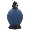 Pool Sand Filter with 6 Position Valve Blue 560 mm Size 560 mm Quantity in Package 1 