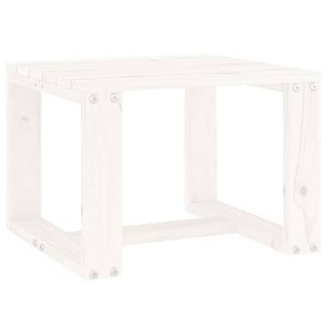 Garden Side Table White - Solid Pine - 40x38x28.5 cm