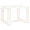 Garden Side Table White - Solid Pine - 40x38x28.5 cm