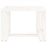 Garden Side Table White - Solid Pine - 40x38x28.5 cm