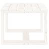 Garden Side Table White - Solid Pine - 40x38x28.5 cm