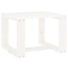 Garden Side Table White - Solid Pine - 40x38x28.5 cm