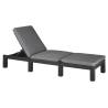 Comfortable Keter Daytona Graphite Sunlounger with Cushion