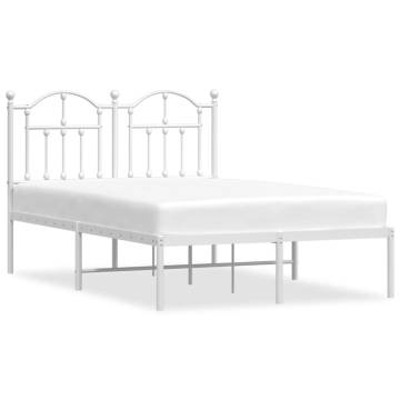 Stylish White Metal Bed Frame 120x200 cm | HipoMarket