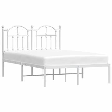 Stylish White Metal Bed Frame 120x200 cm | HipoMarket