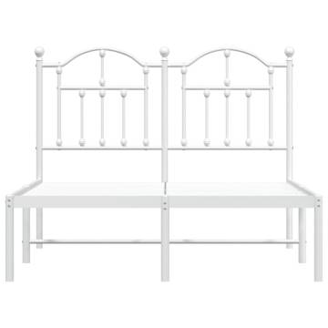 Stylish White Metal Bed Frame 120x200 cm | HipoMarket