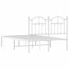 Stylish White Metal Bed Frame 120x200 cm | HipoMarket