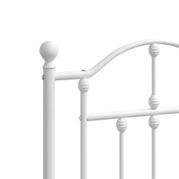 Stylish White Metal Bed Frame 120x200 cm | HipoMarket