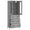 Stylish Highboard Grey Sonoma - Engineered Wood