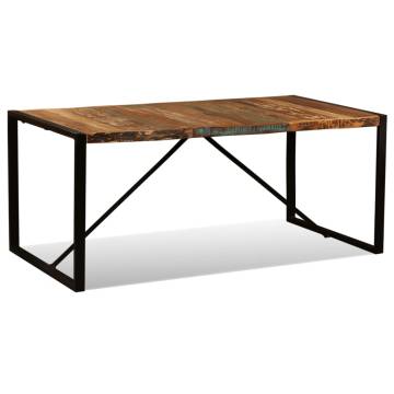 Solid Reclaimed Wood Dining Table 180 cm - Unique Vintage Style