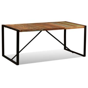 Solid Reclaimed Wood Dining Table 180 cm - Unique Vintage Style