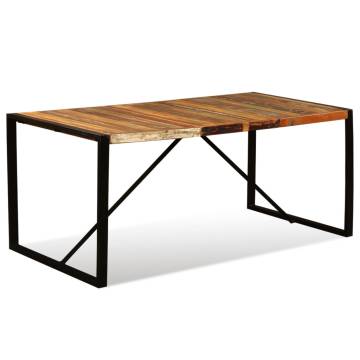 Solid Reclaimed Wood Dining Table 180 cm - Unique Vintage Style