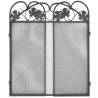 Elegant 3-Panel Black Iron Fireplace Screen | Hipo Market