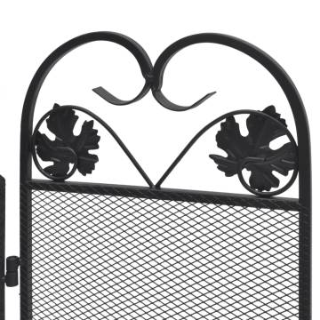 Elegant 3-Panel Black Iron Fireplace Screen | Hipo Market