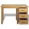 Solid Oak Desk with 3 Drawers - Stylish & Sturdy | Hipo Market