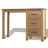 Solid Oak Desk with 3 Drawers - Stylish & Sturdy | Hipo Market