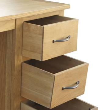 Solid Oak Desk with 3 Drawers - Stylish & Sturdy | Hipo Market