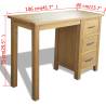 Solid Oak Desk with 3 Drawers - Stylish & Sturdy | Hipo Market