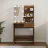 Dressing Table with LED Brown Oak 74.5x40x141 cm Colour brown oak Quantity in Package 1 