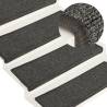 Carpet Stair Treads 15 pcs 65x21x4 cm Grey and Black Colour grey and black Size 65 x 21 x 4 cm Quantity in Package 15 